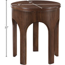  Meridian Westfield Brown Solid Wood And Oak Veneer End / Side Table IMAGE 6