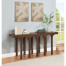  Meridian Westfield Brown Solid Wood And Oak Veneer Console Table IMAGE 2