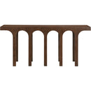  Meridian Westfield Brown Solid Wood And Oak Veneer Console Table IMAGE 3