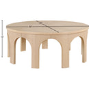  Meridian Westfield Natural Solid Wood And Oak Veneer Coffee Table IMAGE 6