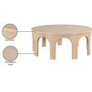  Meridian Westfield Natural Solid Wood And Oak Veneer Coffee Table IMAGE 7