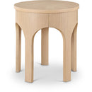  Meridian Westfield Natural Solid Wood And Oak Veneer End / Side Table IMAGE 1