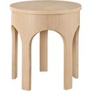  Meridian Westfield Natural Solid Wood And Oak Veneer End / Side Table IMAGE 4