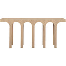  Meridian Westfield Natural Solid Wood And Oak Veneer Console Table IMAGE 3