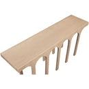  Meridian Westfield Natural Solid Wood And Oak Veneer Console Table IMAGE 5