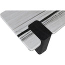  Meridian Ravenna Panda Genuine Marble Top And Oak Wood Base Coffee Table IMAGE 5