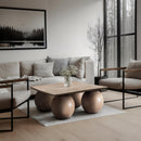 Meridian Fitch Natural Oak Veneer Coffee Table IMAGE 2