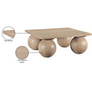  Meridian Fitch Natural Oak Veneer Coffee Table IMAGE 7