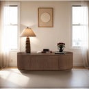  Meridian Moana Brown Solid Wood Storage Coffee Table IMAGE 2