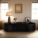  Meridian Moana Black Solid Wood Storage Coffee Table IMAGE 2
