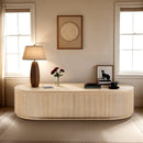  Meridian Moana Natural Solid Wood Storage Coffee Table IMAGE 2