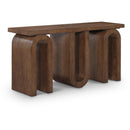  Meridian Westbourne Brown Oak Veneer Console Table IMAGE 1