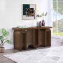  Meridian Westbourne Brown Oak Veneer Console Table IMAGE 2