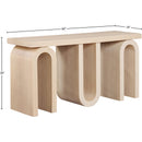  Meridian Westbourne Natural Oak Veneer Console Table IMAGE 7