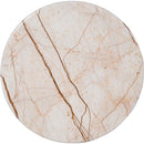  Meridian Treviso Beige Marble Top And Mango Wood Base Coffee Table IMAGE 5