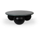  Meridian Treviso Green Marble Top And Mango Wood Base Coffee Table IMAGE 1