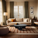  Meridian Treviso Green Marble Top And Mango Wood Base Coffee Table IMAGE 2