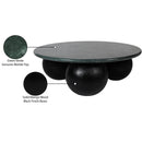 Meridian Treviso Green Marble Top And Mango Wood Base Coffee Table IMAGE 8