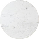  Meridian Treviso White Marble Top And Mango Wood Base Coffee Table IMAGE 5