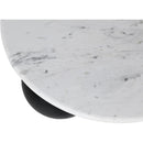  Meridian Treviso White Marble Top And Mango Wood Base Coffee Table IMAGE 6