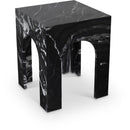  Meridian Palermo Black Marble End Table IMAGE 1