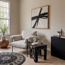 Meridian Palermo Black Marble End Table IMAGE 2