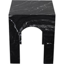  Meridian Palermo Black Marble End Table IMAGE 4