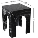  Meridian Palermo Black Marble End Table IMAGE 9
