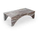  Meridian Palermo Brown Marble Coffee Table IMAGE 1