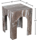  Meridian Palermo Brown Marble End Table IMAGE 9