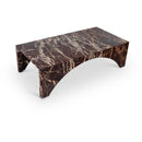  Meridian Palermo Cherry Marble Coffee Table IMAGE 1