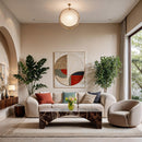  Meridian Palermo Cherry Marble Coffee Table IMAGE 2