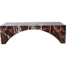 Meridian Palermo Cherry Marble Coffee Table IMAGE 3