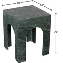  Meridian Palermo Green Marble End Table IMAGE 9