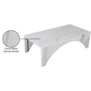  Meridian Palermo White Marble Coffee Table IMAGE 10