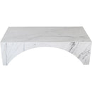  Meridian Palermo White Marble Coffee Table IMAGE 3