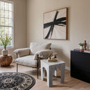  Meridian Palermo White Marble End Table IMAGE 2