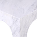  Meridian Palermo White Marble End Table IMAGE 7