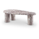  Meridian Sassari Brown Marble Finish Concrete Indoor / Outdoor Coffee Table IMAGE 1