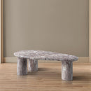  Meridian Sassari Brown Marble Finish Concrete Indoor / Outdoor Coffee Table IMAGE 3