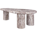  Meridian Sassari Brown Marble Finish Concrete Indoor / Outdoor Coffee Table IMAGE 5