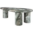  Meridian Sassari Green Marble Finish Concrete Indoor / Outdoor Coffee Table IMAGE 5
