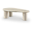  Meridian Sassari Natural Travertine Finish Concrete Indoor / Outdoor Coffee Table IMAGE 1