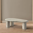  Meridian Sassari Natural Travertine Finish Concrete Indoor / Outdoor Coffee Table IMAGE 3