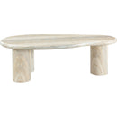  Meridian Sassari Natural Travertine Finish Concrete Indoor / Outdoor Coffee Table IMAGE 4