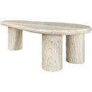  Meridian Sassari Natural Travertine Finish Concrete Indoor / Outdoor Coffee Table IMAGE 5