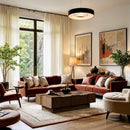  Meridian Anzio Brown Oak Veneer Coffee Table IMAGE 2