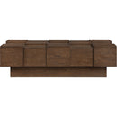  Meridian Anzio Brown Oak Veneer Coffee Table IMAGE 3