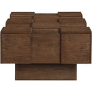  Meridian Anzio Brown Oak Veneer Coffee Table IMAGE 4