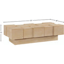  Meridian Anzio Natural Oak Veneer Coffee Table IMAGE 6